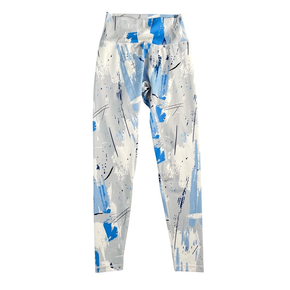 Buffbunny Women's Blue/White Motion Leggings‎ Avant Ice Frozen Collection Size S